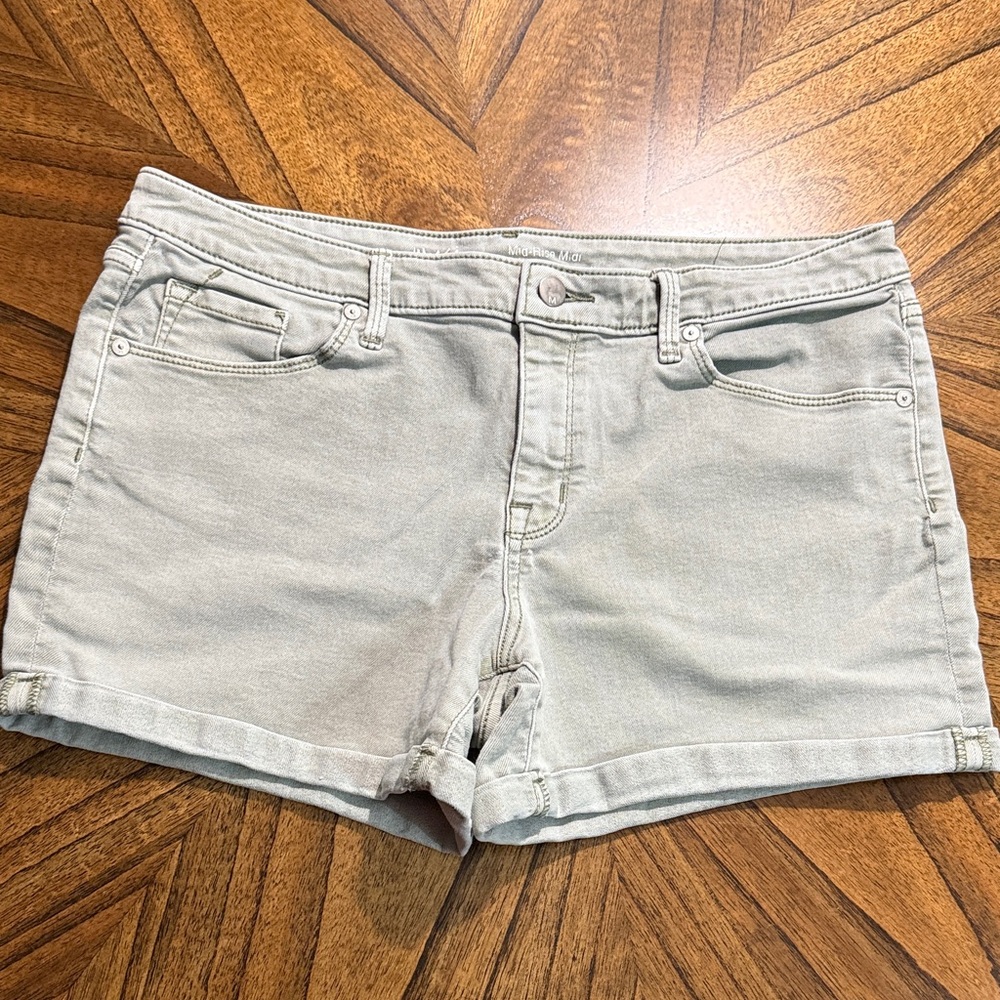 Mossimo Supply Co. Light Green Jean Shorts